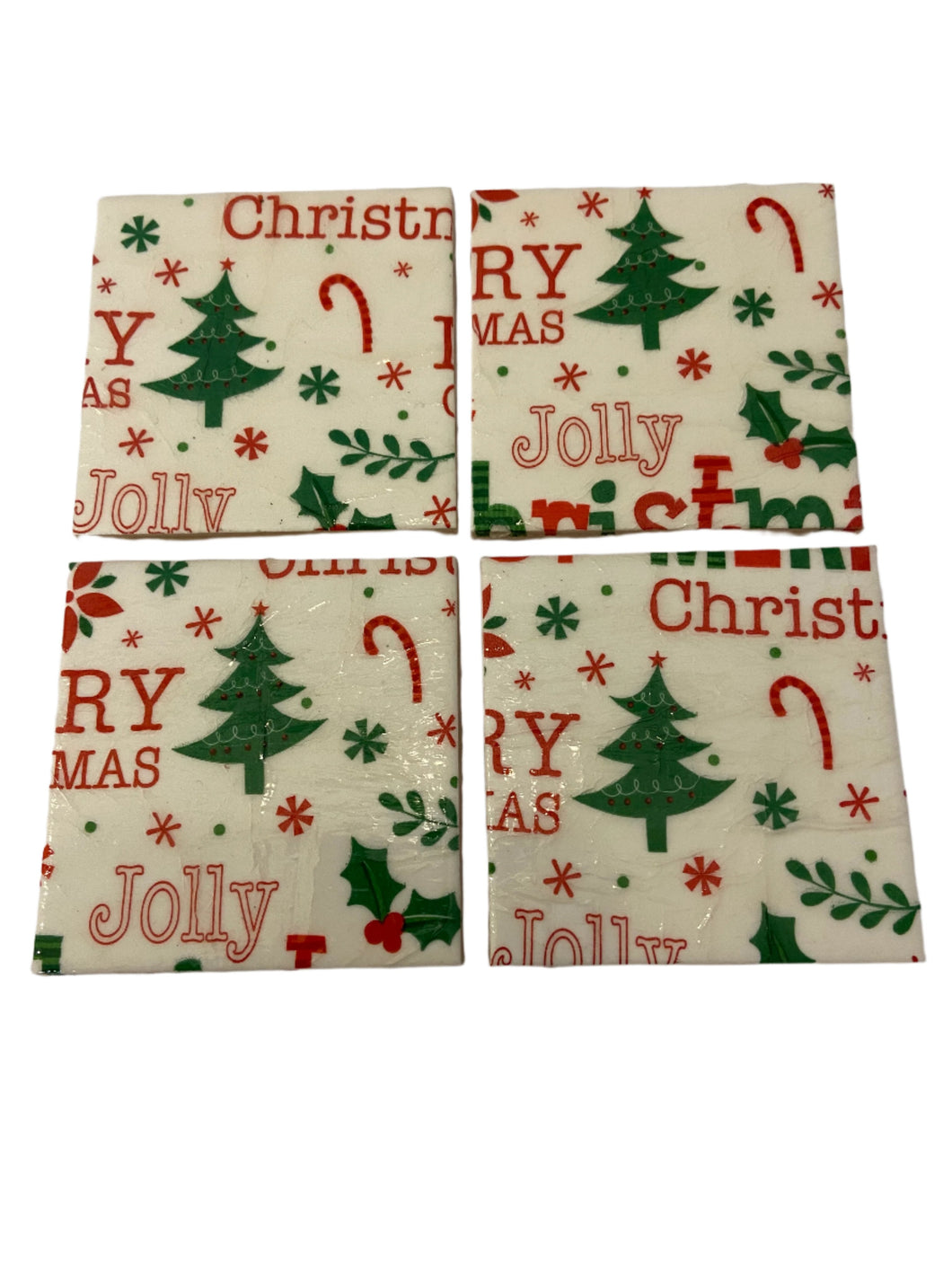 Christmas Ceramic & Decoupage Coasters