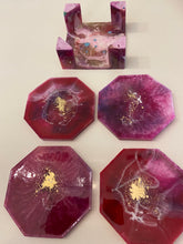 Load image into Gallery viewer, Resin Coasters &amp; Holder
