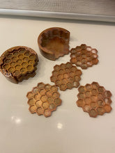 Load image into Gallery viewer, Resin Honeycomb Coasters &amp; Holder
