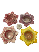 Load image into Gallery viewer, Resin Lotus Tealight Candle Holders
