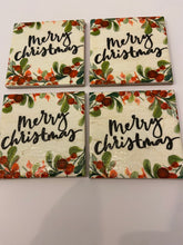 Load image into Gallery viewer, Christmas Ceramic &amp; Decoupage Coasters
