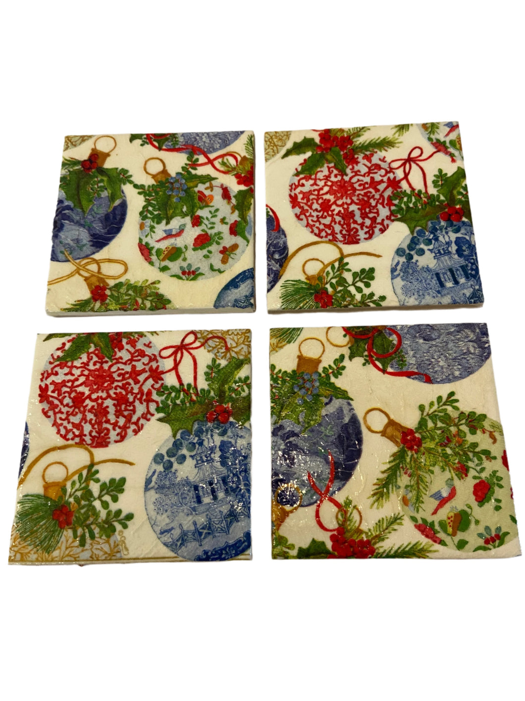 Christmas Ceramic & Decoupage Coasters