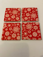 Load image into Gallery viewer, Christmas Ceramic &amp; Decoupage Coasters
