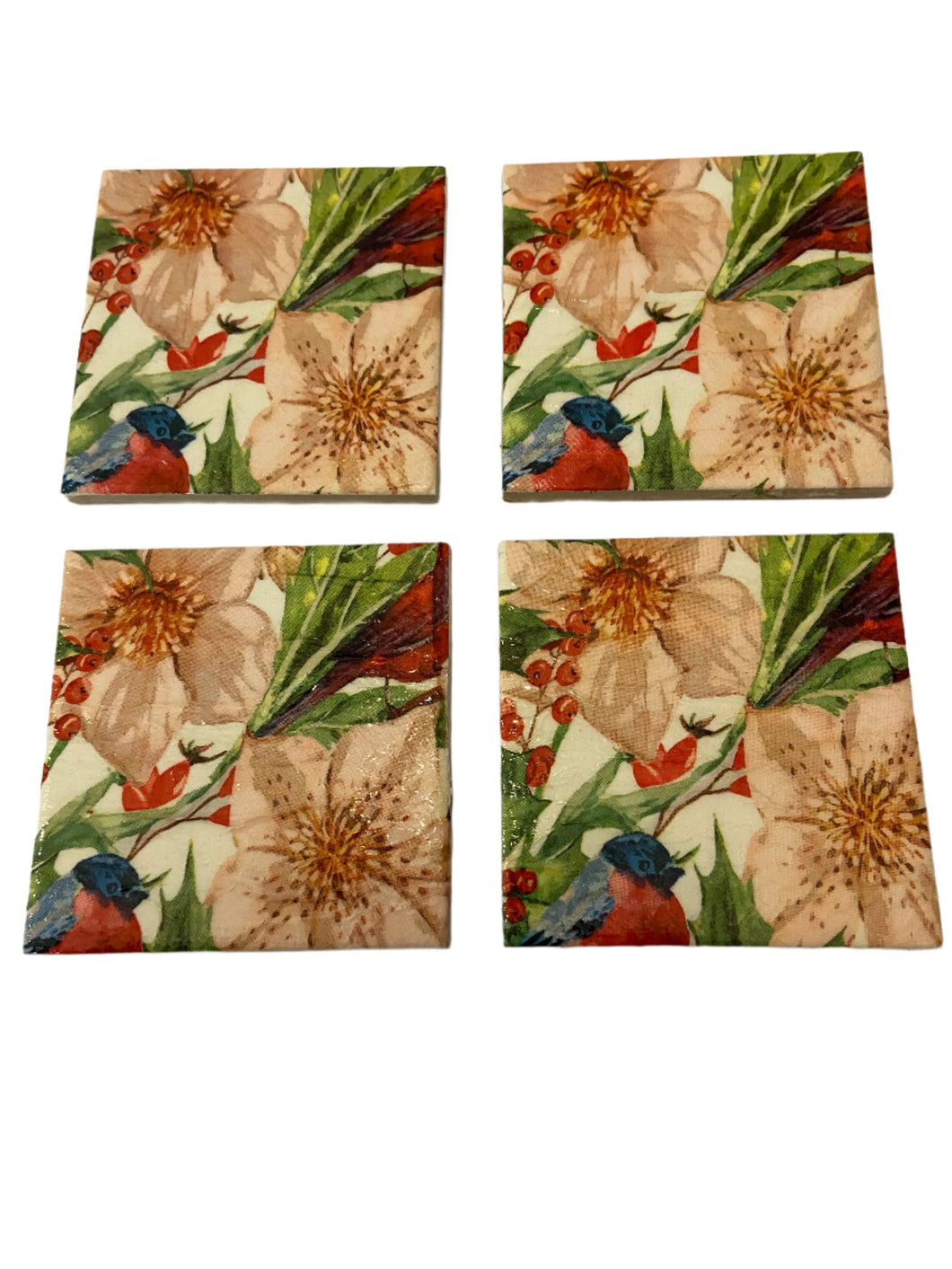 Christmas Ceramic & Decoupage Coasters