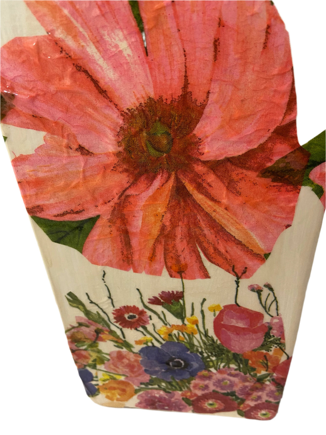 Decoupaged Glass Vase
