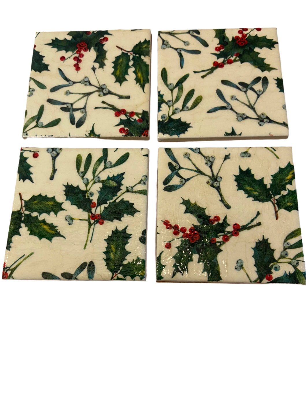 Christmas Ceramic & Decoupage Coasters