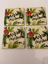 Load image into Gallery viewer, Christmas Ceramic &amp; Decoupage Coasters
