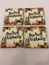 Load image into Gallery viewer, Christmas Ceramic &amp; Decoupage Coasters
