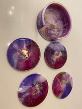 Load image into Gallery viewer, Resin Coasters &amp; Holder
