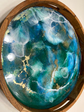 Load image into Gallery viewer, Resin &amp; Acacia Wood Tray
