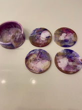Load image into Gallery viewer, Resin Coasters &amp; Holder
