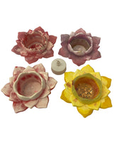 Load image into Gallery viewer, Resin Lotus Tealight Candle Holders
