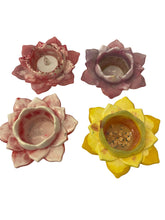 Load image into Gallery viewer, Resin Lotus Tealight Candle Holders

