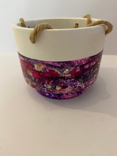 Load image into Gallery viewer, Ceramic &amp; Alcohol Ink Hanging Plant Pot
