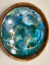 Load image into Gallery viewer, Resin &amp; Acacia Wood Tray
