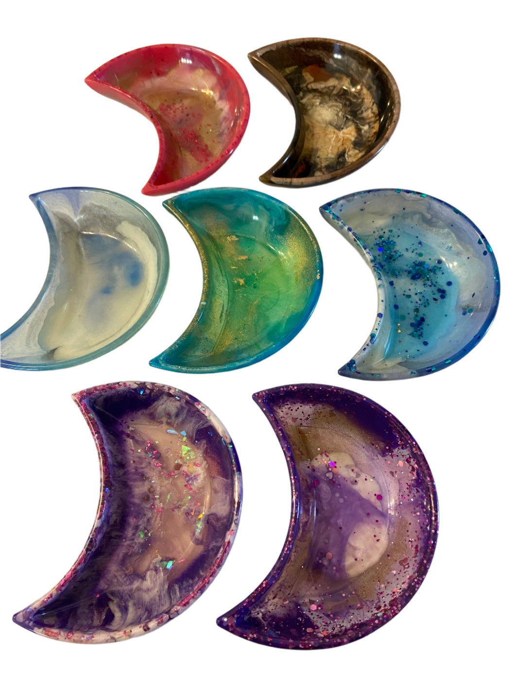 Resin Moon Trinket Dishes