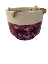 Load image into Gallery viewer, Ceramic &amp; Alcohol Ink Hanging Plant Pot
