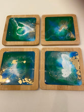 Load image into Gallery viewer, Resin &amp; Bamboo Coasters
