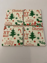 Load image into Gallery viewer, Christmas Ceramic &amp; Decoupage Coasters
