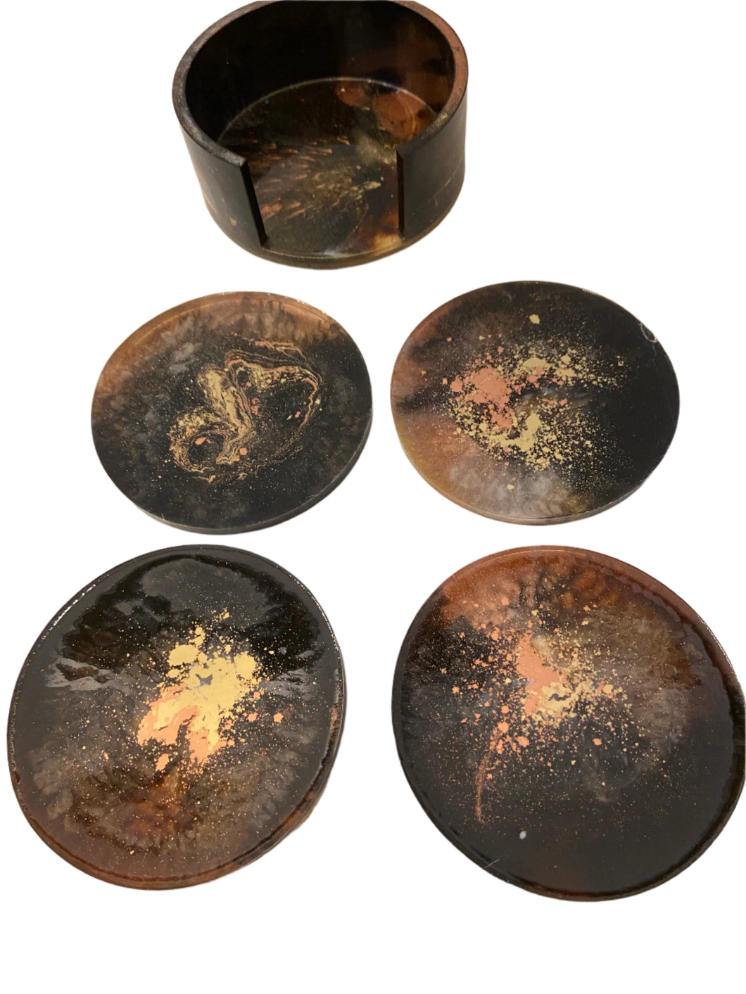 Resin Coasters & Holder