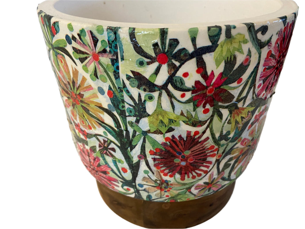 Decoupage Plant Pot