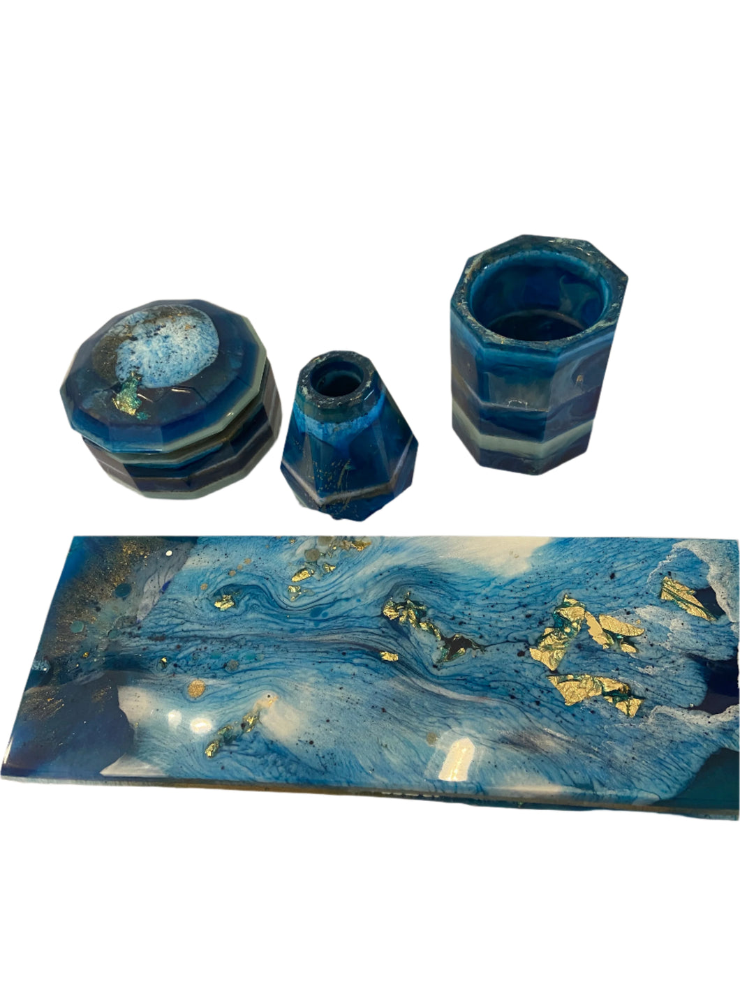 Resin Set (4 pieces) Dressing Table/Bathroom
