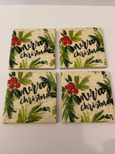 Load image into Gallery viewer, Christmas Ceramic &amp; Decoupage Coasters
