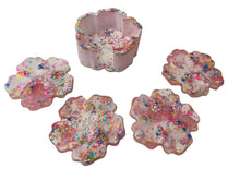 Load image into Gallery viewer, Resin Flower Coaster Set &amp; Holder
