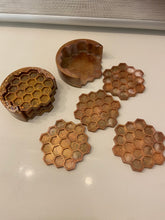 Load image into Gallery viewer, Resin Honeycomb Coasters &amp; Holder
