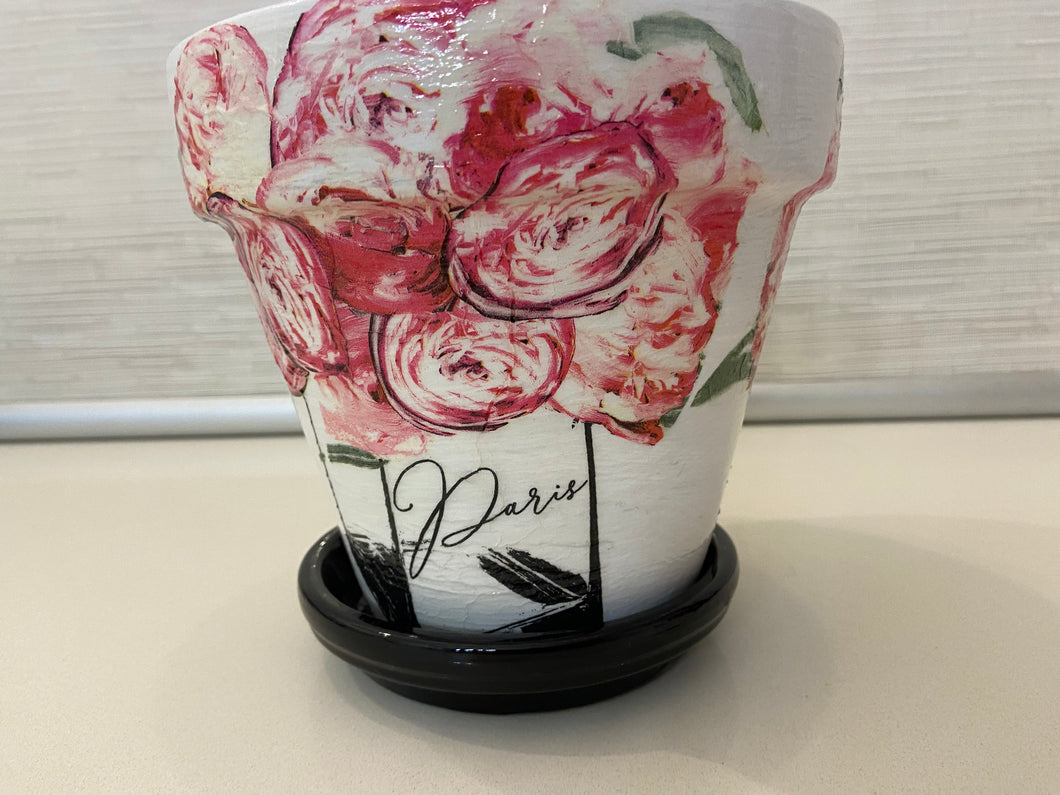 Decoupage Plant Pot