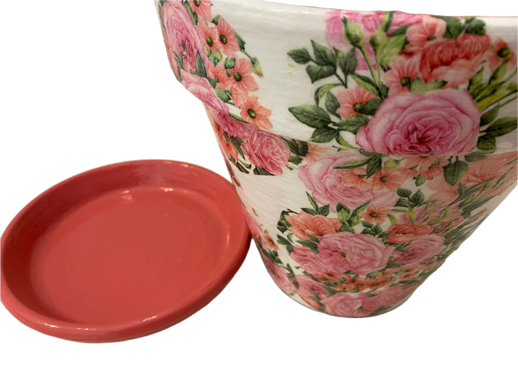 Decoupage Plant Pot