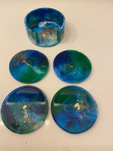Load image into Gallery viewer, Resin Coasters &amp; Holder
