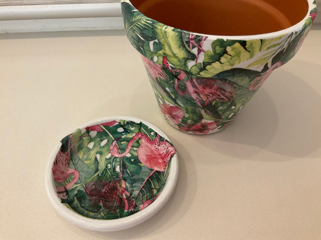 Decoupage Plant Pot