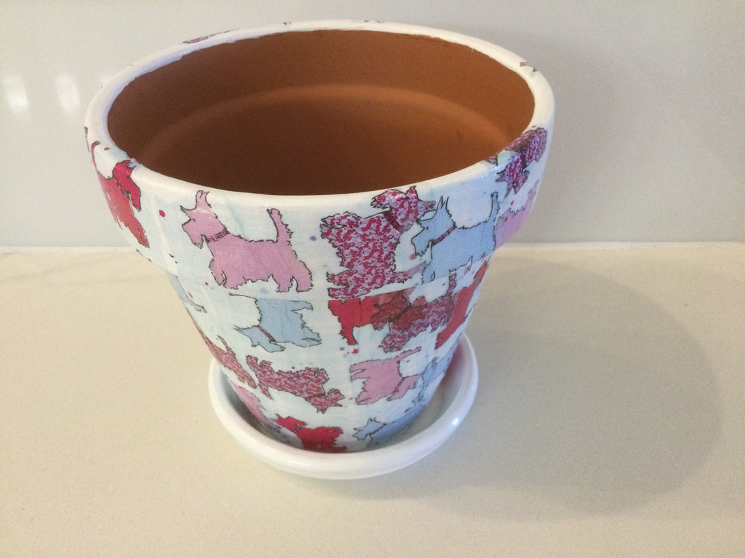 Decoupage Plant Pot