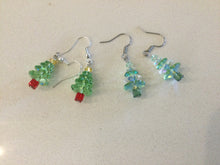Load image into Gallery viewer, Swarovski Crystal Christmas Tree Earrings
