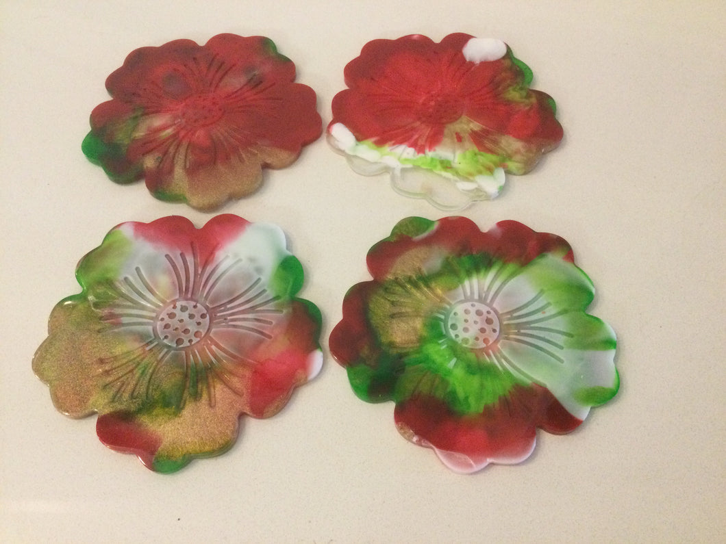 Resin Flower Coasters