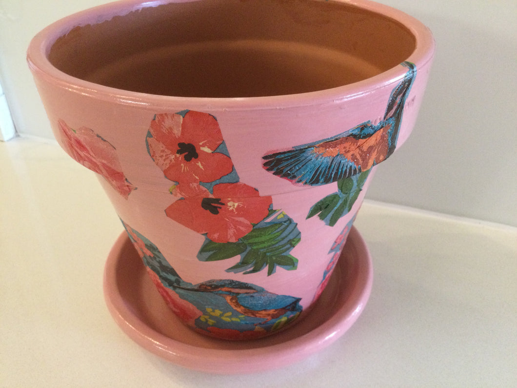 Decoupage Plant Pot