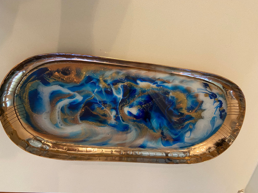 Resin & Copper Tray