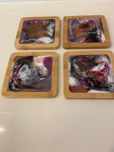 Load image into Gallery viewer, Resin &amp; Bamboo Coasters
