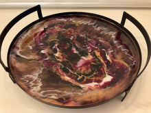 Load image into Gallery viewer, Resin &amp; Black Metal Tray
