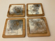 Load image into Gallery viewer, Resin &amp; Bamboo Coasters
