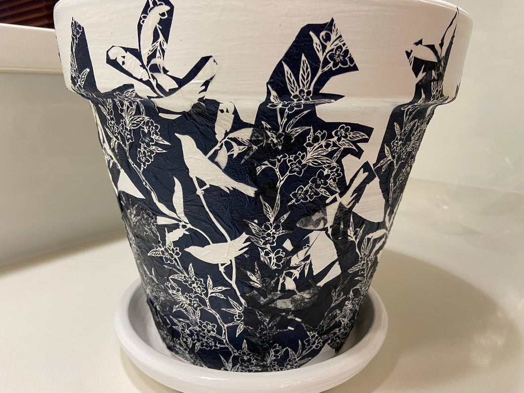 Decoupage Plant Pot