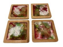 Load image into Gallery viewer, Resin &amp; Bamboo Coasters
