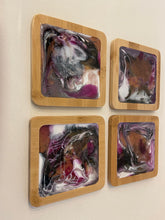 Load image into Gallery viewer, Resin &amp; Bamboo Coasters
