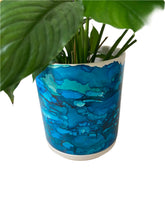 Load image into Gallery viewer, Ceramic &amp; Alcohol Ink Plant Pot
