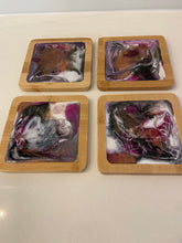 Load image into Gallery viewer, Resin &amp; Bamboo Coasters

