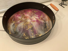 Load image into Gallery viewer, Resin &amp; Black Metal Tray
