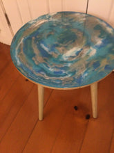 Load image into Gallery viewer, Resin &amp; Wood Side Table
