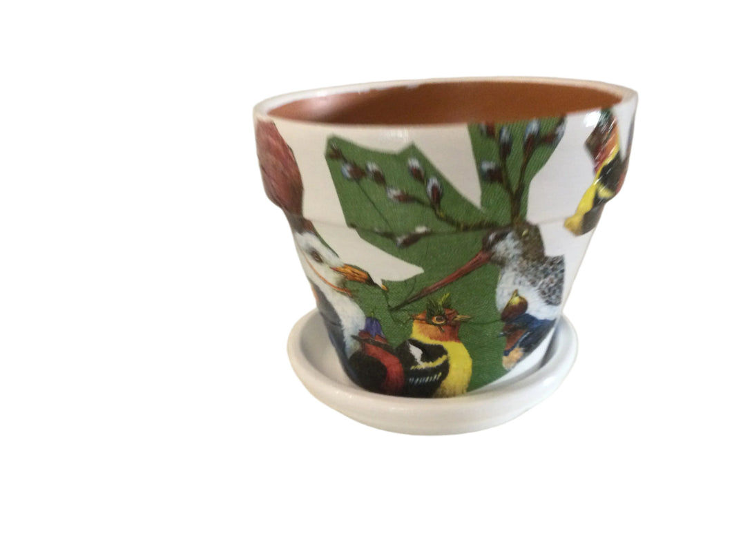 Decoupage Plant Pot