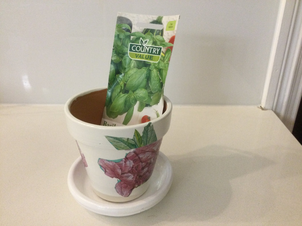 Decoupage Plant Pot